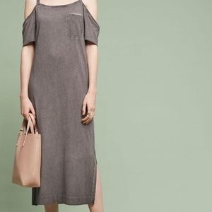 Anthropologie Cloth & Stone Juliette Open-Shoulder Dress LG NWT